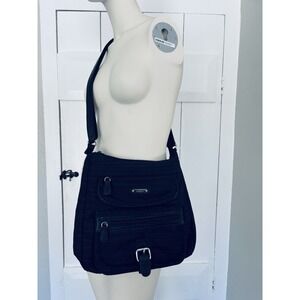 Multisac Multi Sac Black Blue Large Crossbody Purse Bag‎ Adjustable Straps